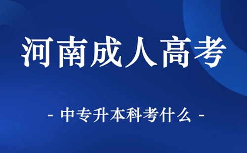 河南成人高考中专升本科考什么